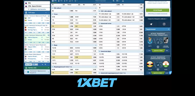 Ставки на спорт 1xBet - онлайн линия и коэффициенты для игроков